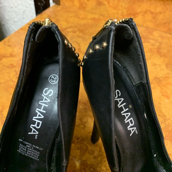 black platform high heels, comfortable - Picture 6 of 7